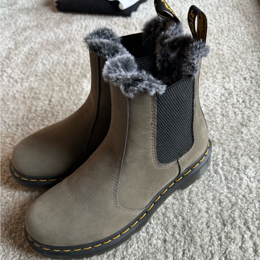 Dr Marten grey boots. Size 8